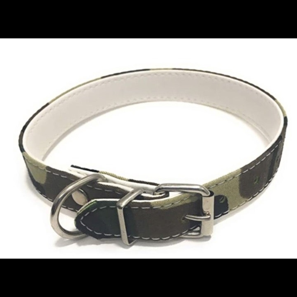 Dukes Green Camouflage Dog Collar Small Dogs